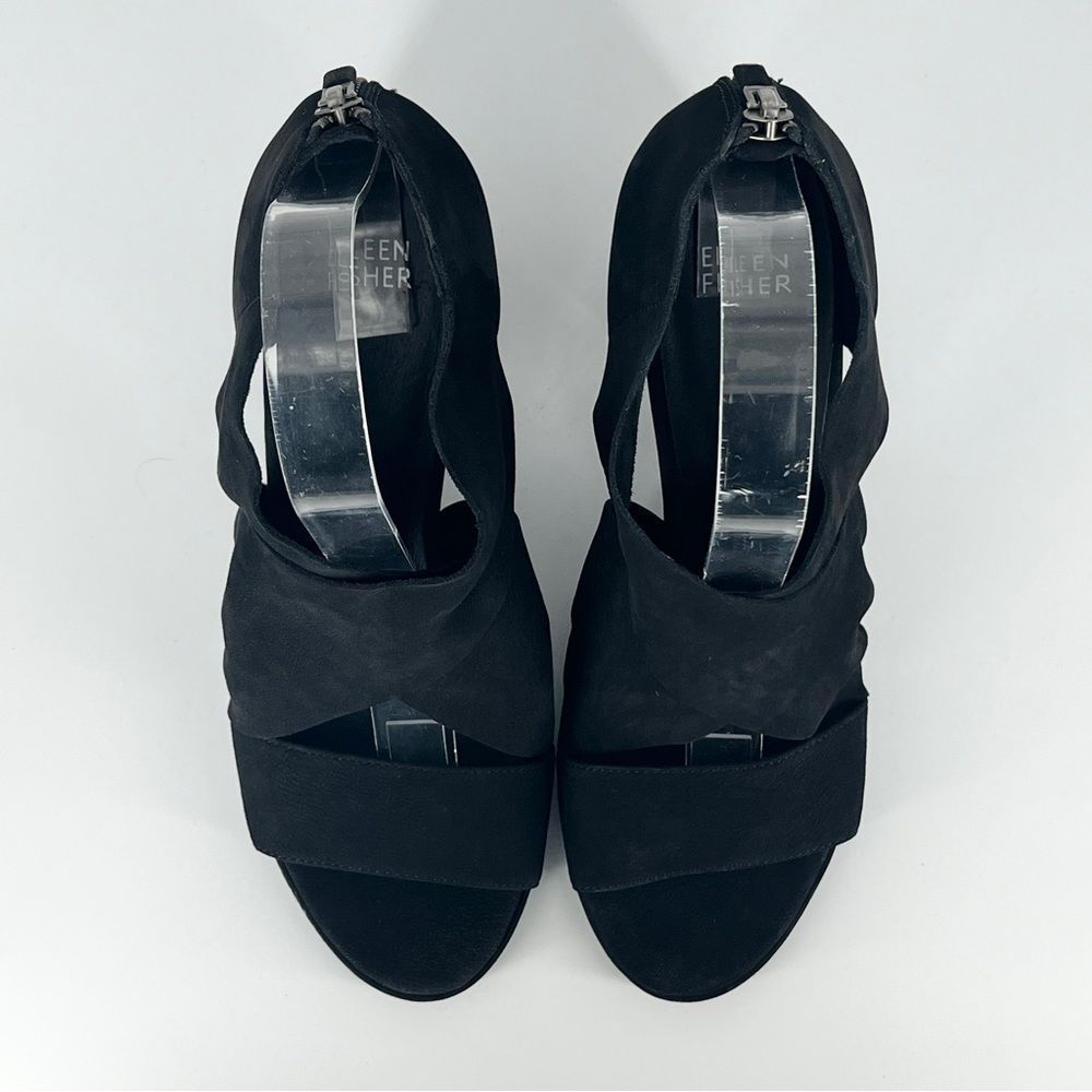 EILEEN FISHER Marla Strappy Sandal in Black Leather Size 9 NWOT - Picture 5 of 14